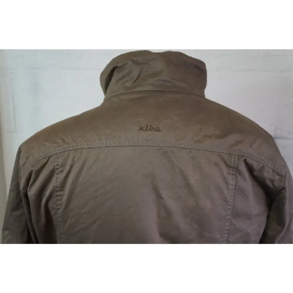 Men's Kuhl Projekt Insulated Kollusion Brown Quilt Lined Zip Up Coat Jacket Sz L - Picture 6 of 14
